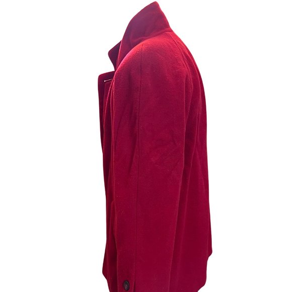 Casual Red Peacoat Size 10, MADE IN UKRAINE, 100% WOOL - Picture 5 of 10